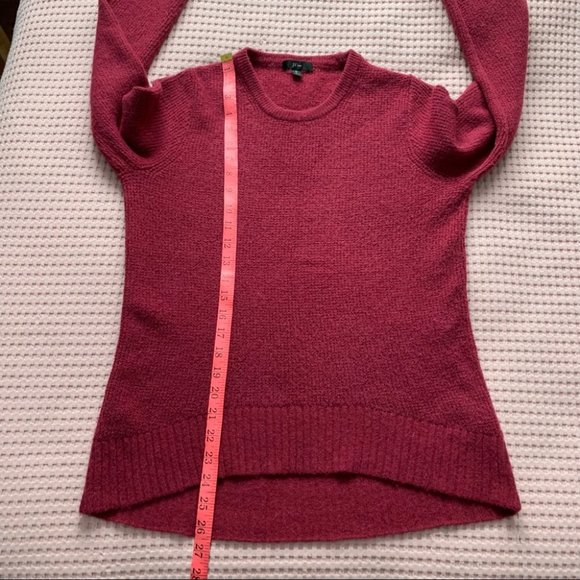 J. Crew High Low Waffle Sweater Supersoft Yarn Merino Wool Alpaca Blend Small S - Picture 8 of 12